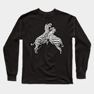Zebras playing Long Sleeve T-Shirt